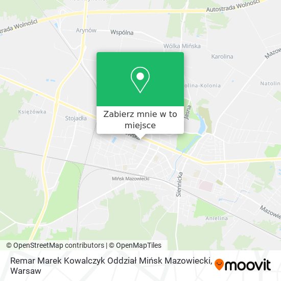 Mapa Remar Marek Kowalczyk Oddział Mińsk Mazowiecki