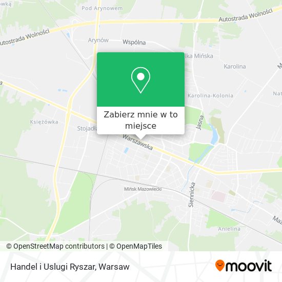 Mapa Handel i Uslugi Ryszar