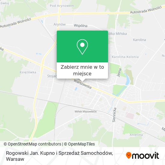 Mapa Rogowski Jan. Kupno i Sprzedaż Samochodów