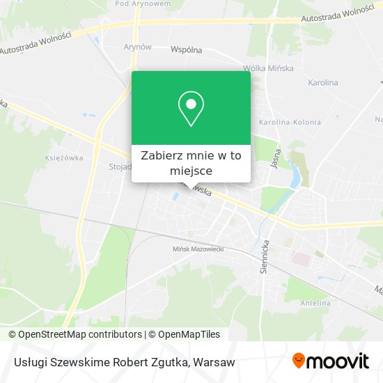 Mapa Usługi Szewskime Robert Zgutka