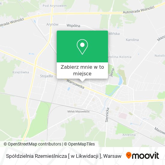 Mapa Spółdzielnia Rzemieślnicza [ w Likwidacji ]