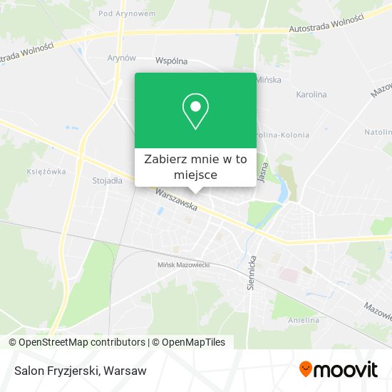 Mapa Salon Fryzjerski