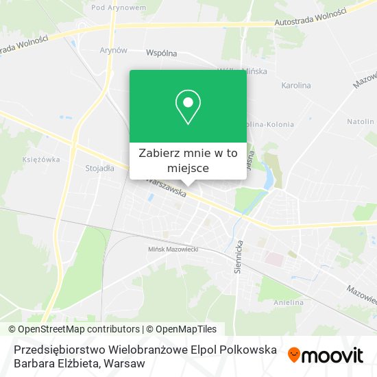 Mapa Przedsiębiorstwo Wielobranżowe Elpol Polkowska Barbara Elżbieta