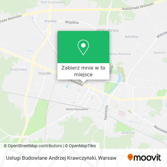 Mapa Usługi Budowlane Andrzej Krawczyński