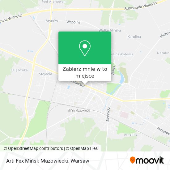 Mapa Arti Fex Mińsk Mazowiecki