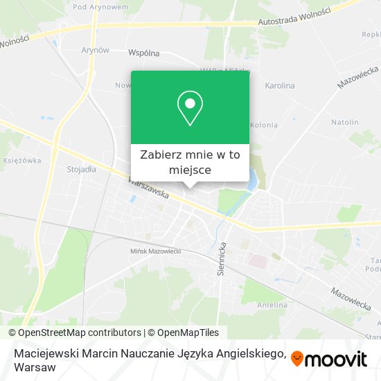 Mapa Maciejewski Marcin Nauczanie Języka Angielskiego