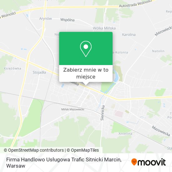 Mapa Firma Handlowo Usługowa Trafic Sitnicki Marcin