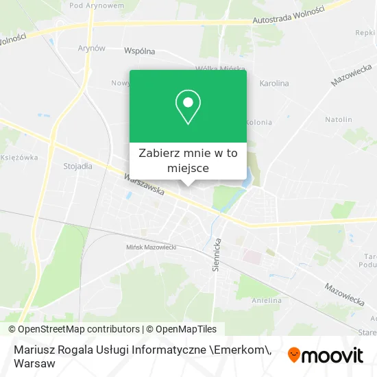 Mapa Mariusz Rogala Usługi Informatyczne \Emerkom\