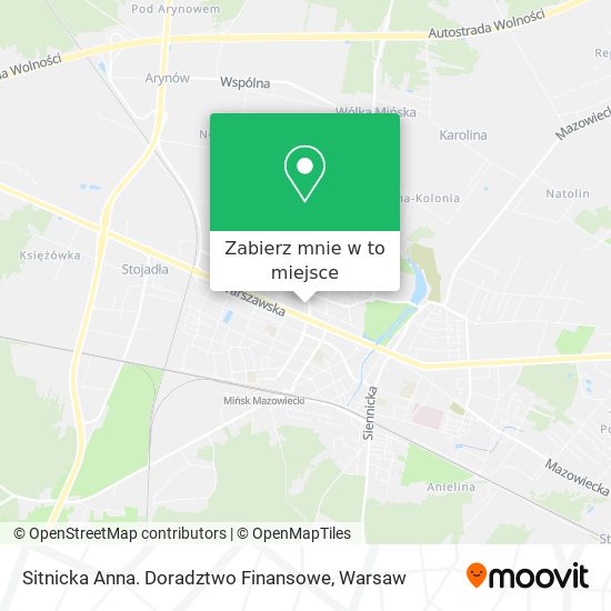 Mapa Sitnicka Anna. Doradztwo Finansowe