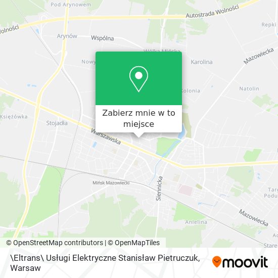 Mapa \Eltrans\ Usługi Elektryczne Stanisław Pietruczuk