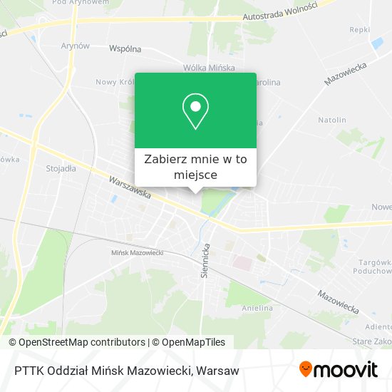 Mapa PTTK Oddział Mińsk Mazowiecki