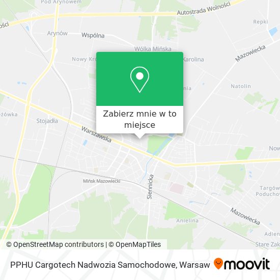 Mapa PPHU Cargotech Nadwozia Samochodowe