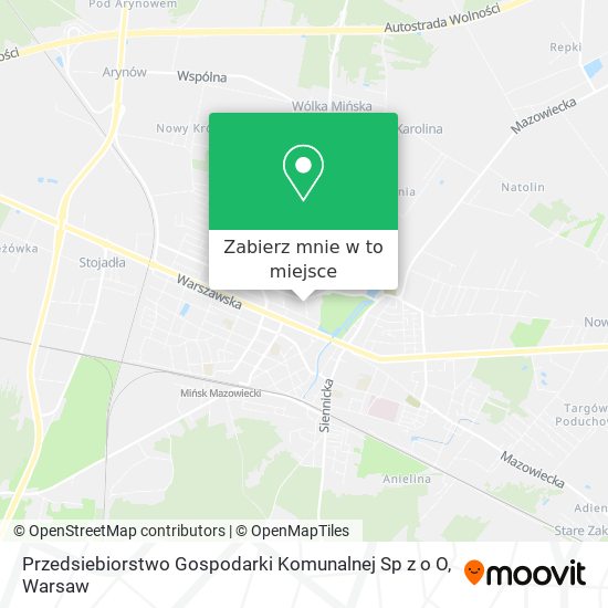 Mapa Przedsiebiorstwo Gospodarki Komunalnej Sp z o O