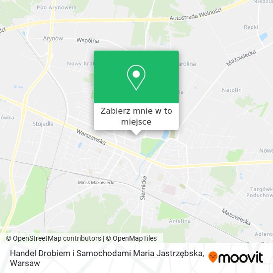 Mapa Handel Drobiem i Samochodami Maria Jastrzębska