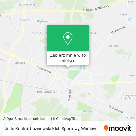 Mapa Judo Kontra. Uczniowski Klub Sportowy