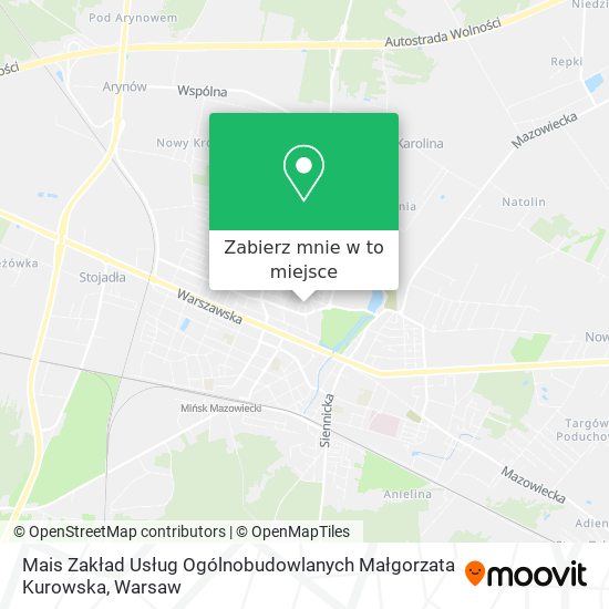 Mapa Mais Zakład Usług Ogólnobudowlanych Małgorzata Kurowska