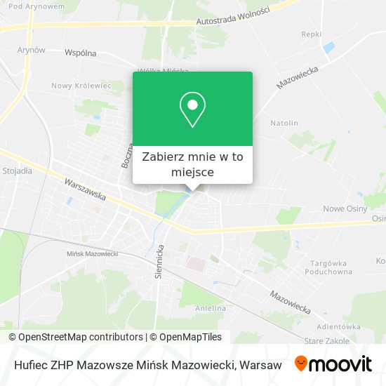 Mapa Hufiec ZHP Mazowsze Mińsk Mazowiecki