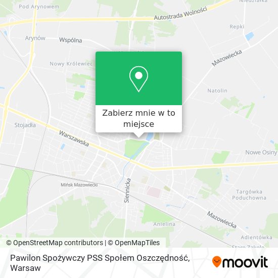 Mapa Pawilon Spożywczy PSS Społem Oszczędność