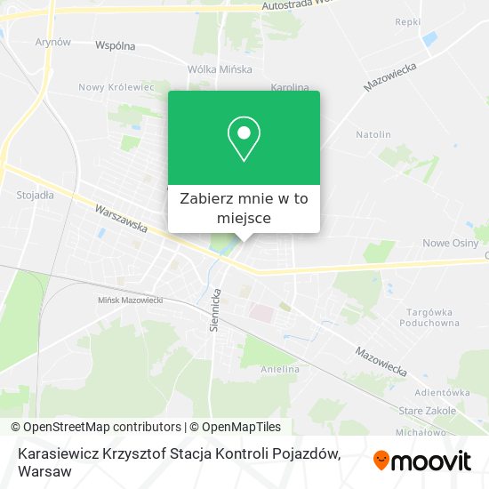 Mapa Karasiewicz Krzysztof Stacja Kontroli Pojazdów