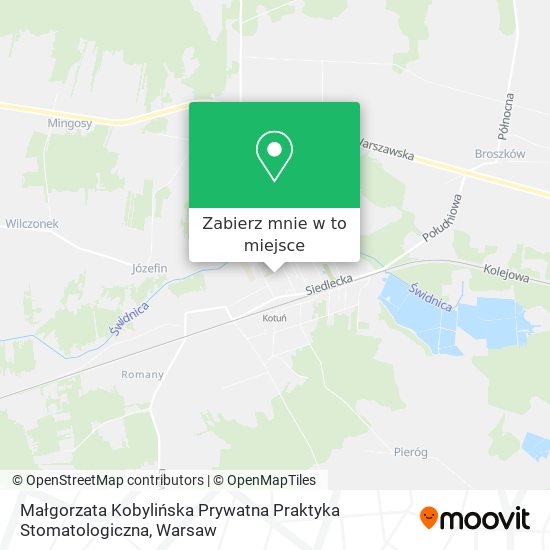 Mapa Małgorzata Kobylińska Prywatna Praktyka Stomatologiczna