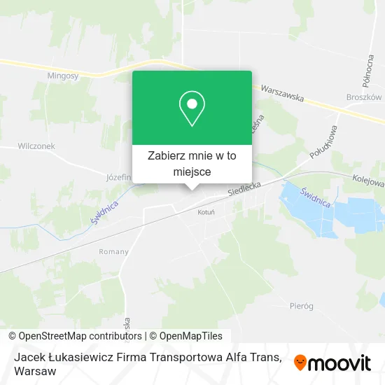 Mapa Jacek Łukasiewicz Firma Transportowa Alfa Trans