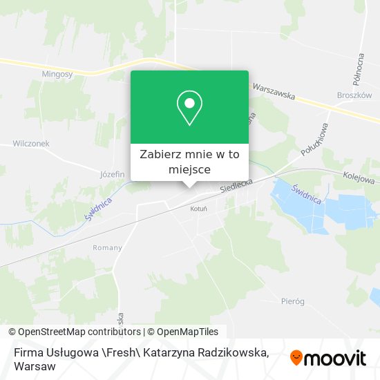 Mapa Firma Usługowa \Fresh\ Katarzyna Radzikowska