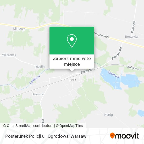 Mapa Posterunek Policji ul. Ogrodowa