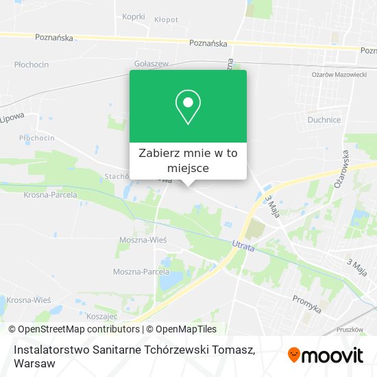 Mapa Instalatorstwo Sanitarne Tchórzewski Tomasz