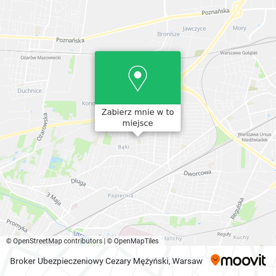 Mapa Broker Ubezpieczeniowy Cezary Mężyński