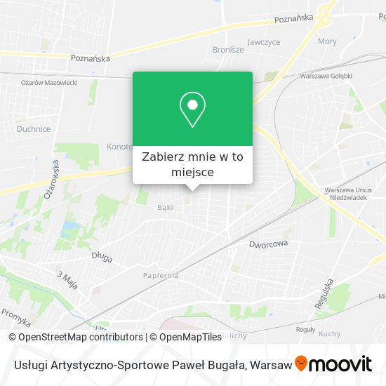 Mapa Usługi Artystyczno-Sportowe Paweł Bugała