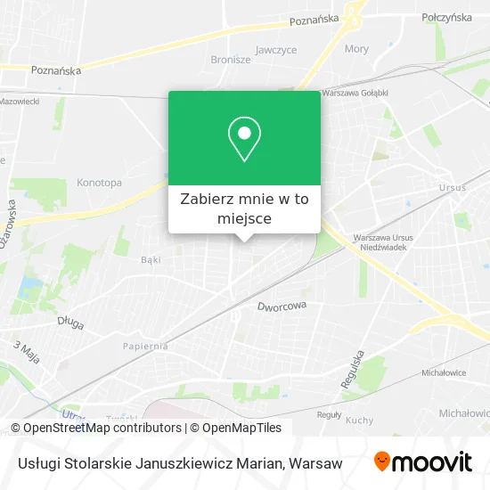 Mapa Usługi Stolarskie Januszkiewicz Marian