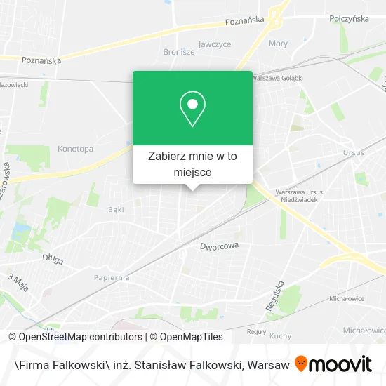 Mapa \Firma Falkowski\ inż. Stanisław Falkowski