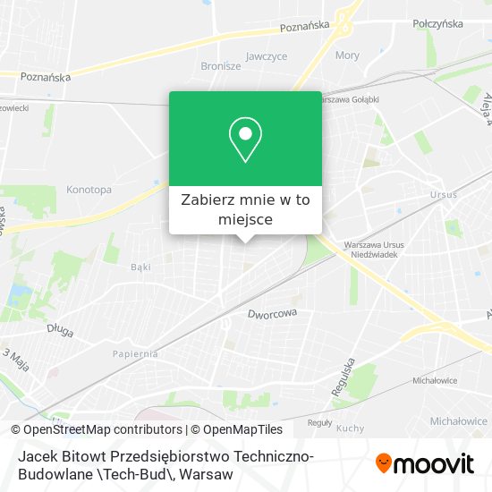 Mapa Jacek Bitowt Przedsiębiorstwo Techniczno-Budowlane \Tech-Bud\