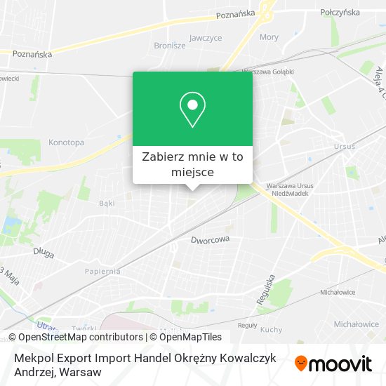 Mapa Mekpol Export Import Handel Okrężny Kowalczyk Andrzej