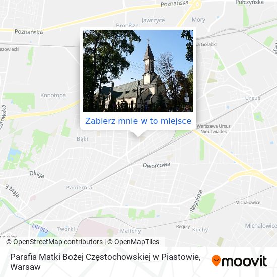 Mapa Parafia Matki Bożej Częstochowskiej w Piastowie