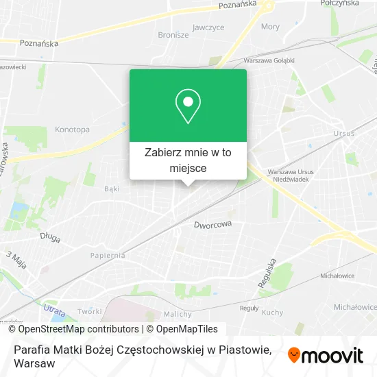 Mapa Parafia Matki Bożej Częstochowskiej w Piastowie