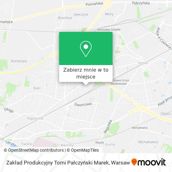 Mapa Zakład Produkcyjny Tomi Pałczyński Marek