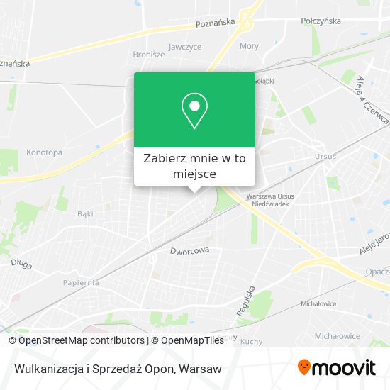 Mapa Wulkanizacja i Sprzedaż Opon