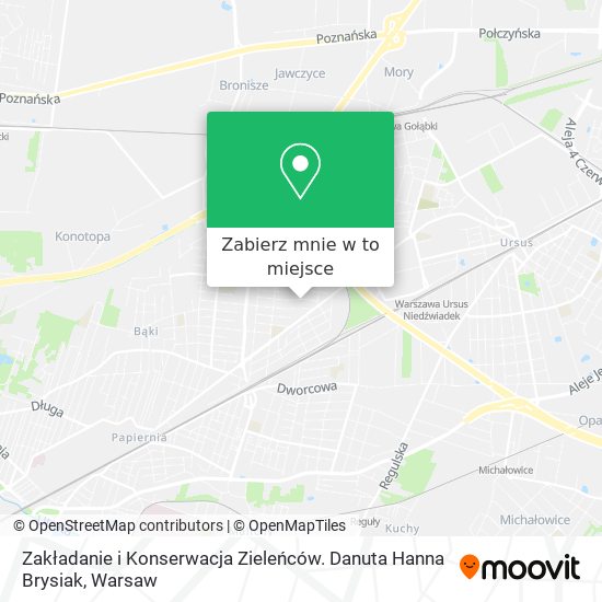 Mapa Zakładanie i Konserwacja Zieleńców. Danuta Hanna Brysiak