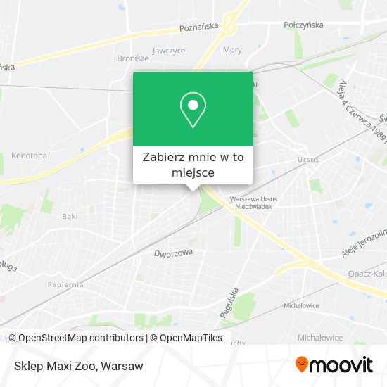 Mapa Sklep Maxi Zoo