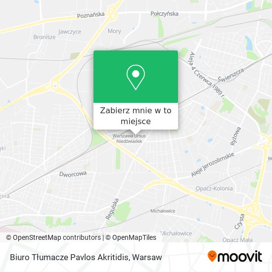 Mapa Biuro Tłumacze Pavlos Akritidis