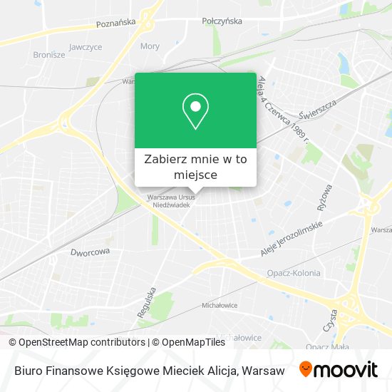 Mapa Biuro Finansowe Księgowe Mieciek Alicja