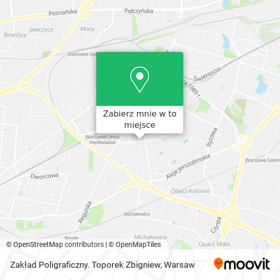 Mapa Zakład Poligraficzny. Toporek Zbigniew