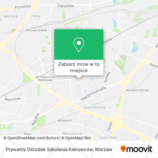 Mapa Prywatny Ośrodek Szkolenia Kierowców