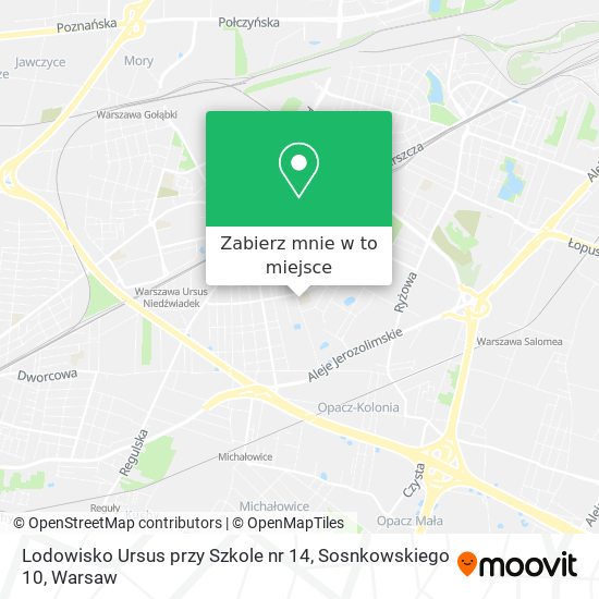 Mapa Lodowisko Ursus przy Szkole nr 14, Sosnkowskiego 10