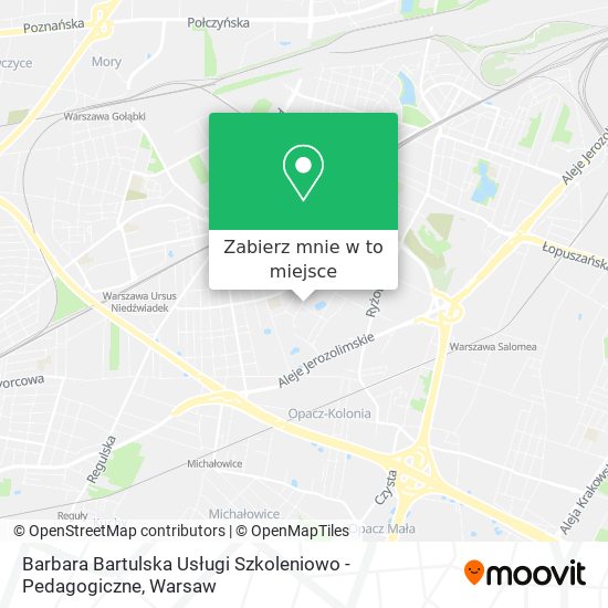 Mapa Barbara Bartulska Usługi Szkoleniowo - Pedagogiczne