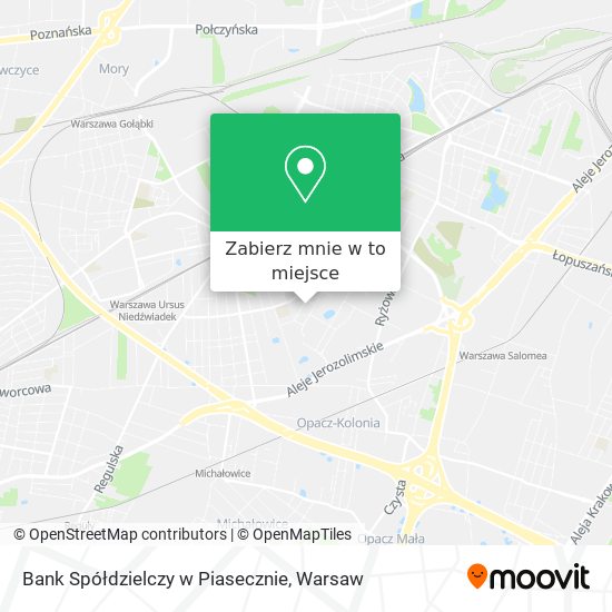 Mapa Bank Spółdzielczy w Piasecznie