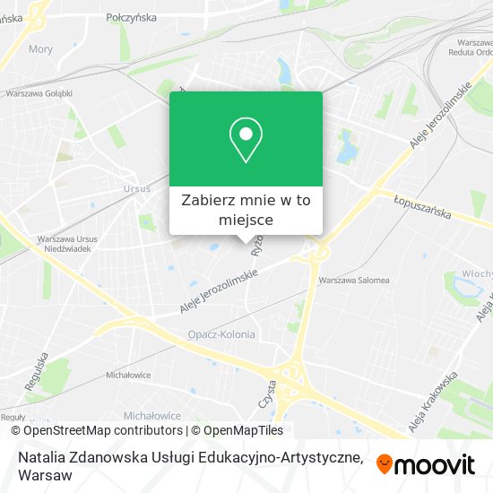 Mapa Natalia Zdanowska Usługi Edukacyjno-Artystyczne