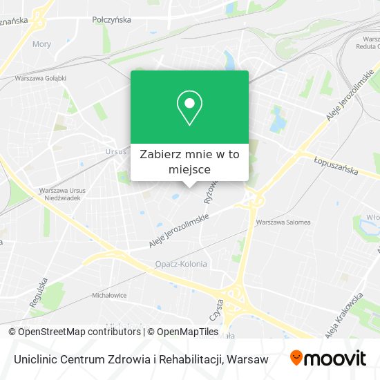 Mapa Uniclinic Centrum Zdrowia i Rehabilitacji