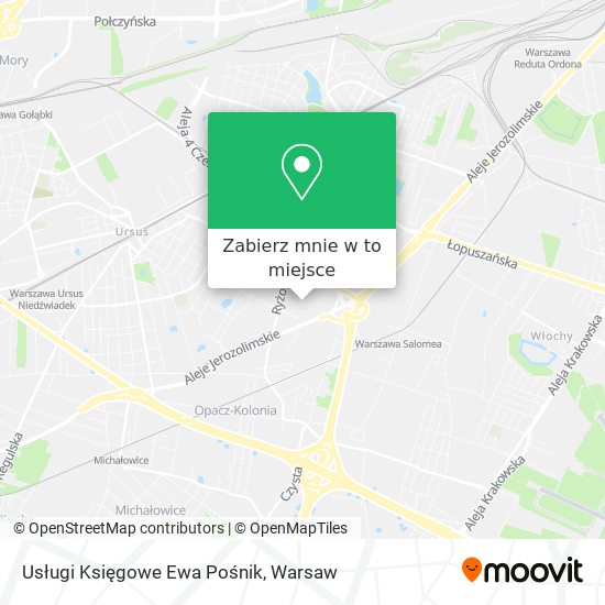 Mapa Usługi Księgowe Ewa Pośnik